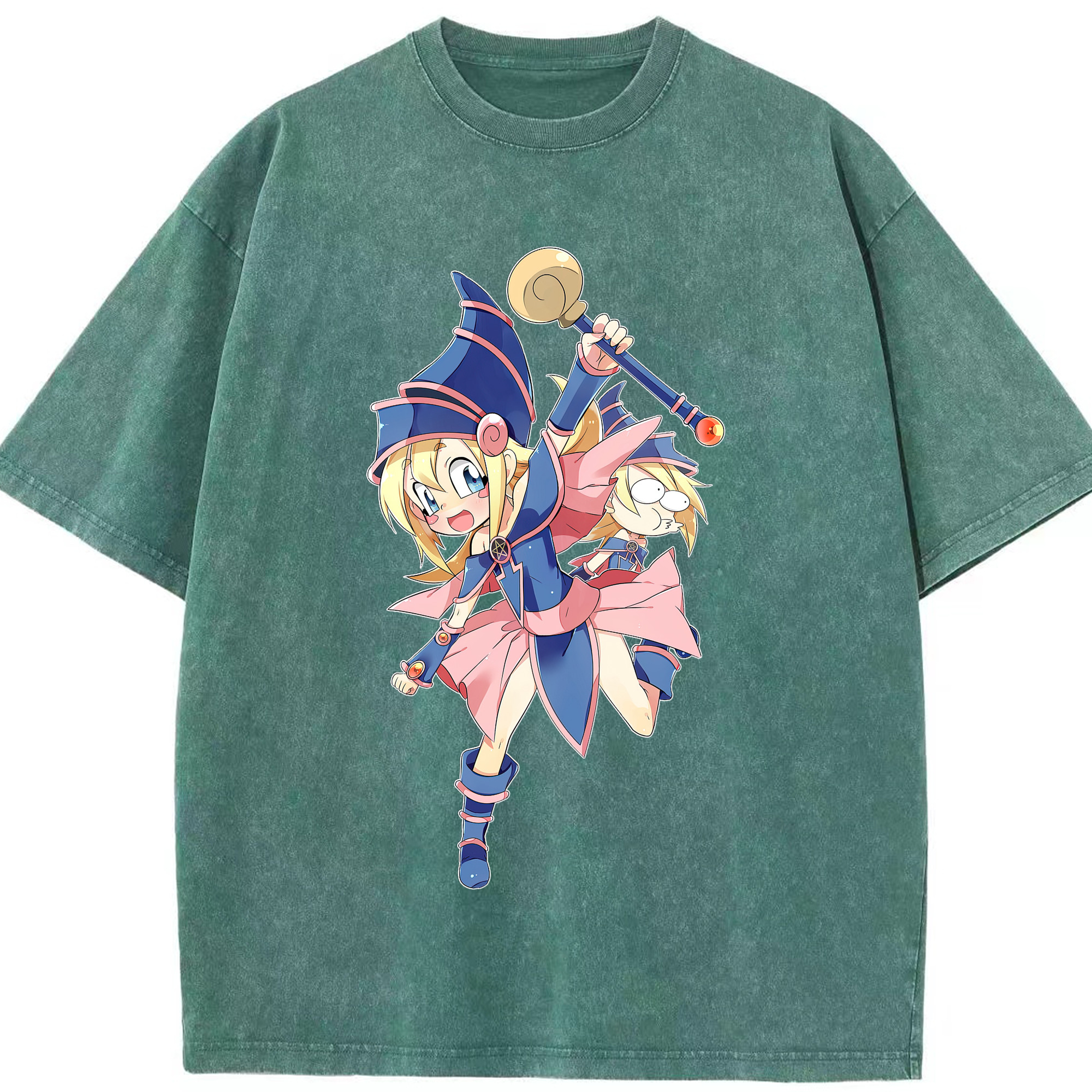 （画像用） 遊☆戯☆王 Yu-Gi-Oh! 綿100% ヴィンテージ風 半袖Tシャツ（フロントプリント）